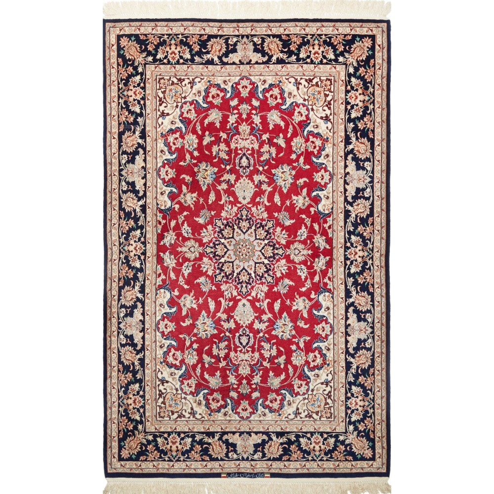 Tappeto Isfahan Persia beige grigio 108x174