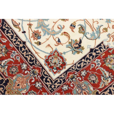 Tappeto Isfahan Persia bianco grigio 113x163