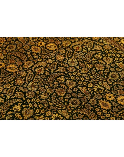 Tappeto Ghom seta Persia arancione 135x203