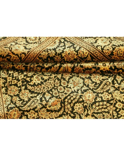 Tappeto Ghom seta Persia arancione 135x203