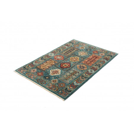 Tappeto Tribal Pakistan azzurro marrone 80x121