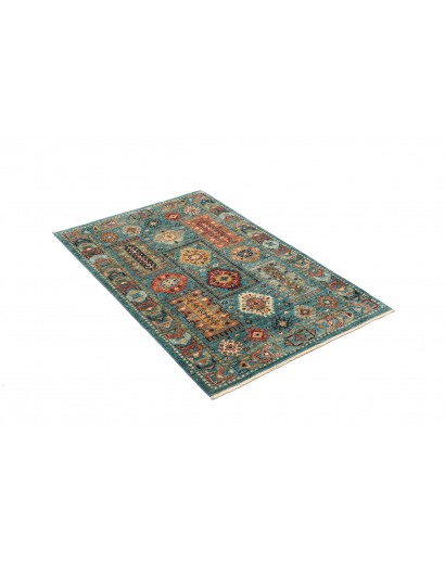 Tappeto Tribal Pakistan azzurro marrone 80x121