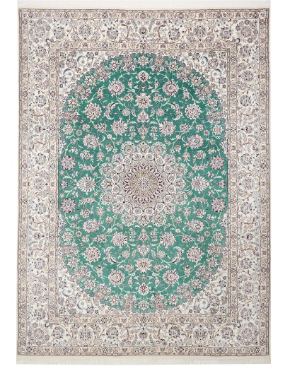 Tappeto Nain 9La Persia bianco azzurro 252x350