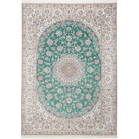 Tappeto Nain 9La Persia bianco azzurro 252x350