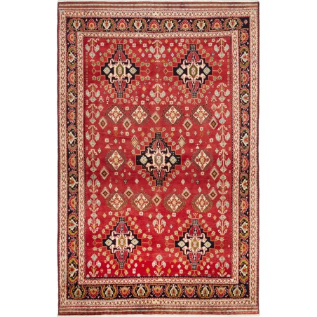 Tappeto Shiraz Persia marrone giallo 156x242