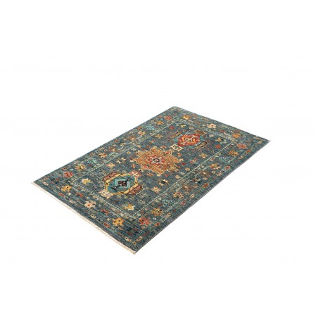 Tappeto Tribal Pakistan bianco grigio 79x123
