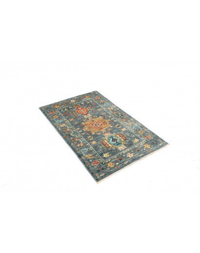 Tappeto Tribal Pakistan bianco grigio 79x123