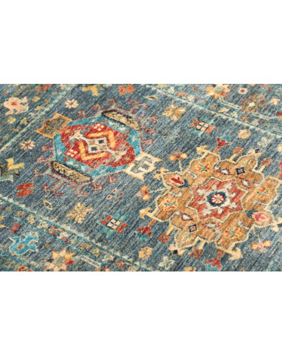 Tappeto Tribal Pakistan bianco grigio 79x123