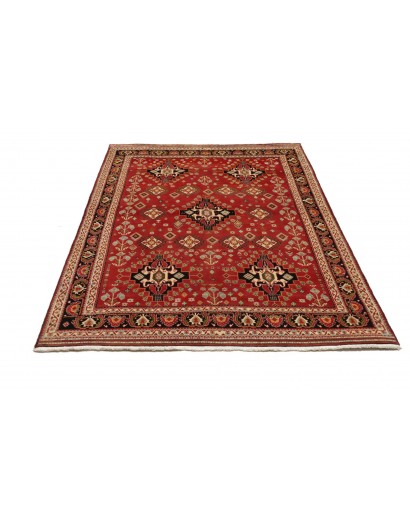 Tappeto Shiraz Persia marrone giallo 156x242