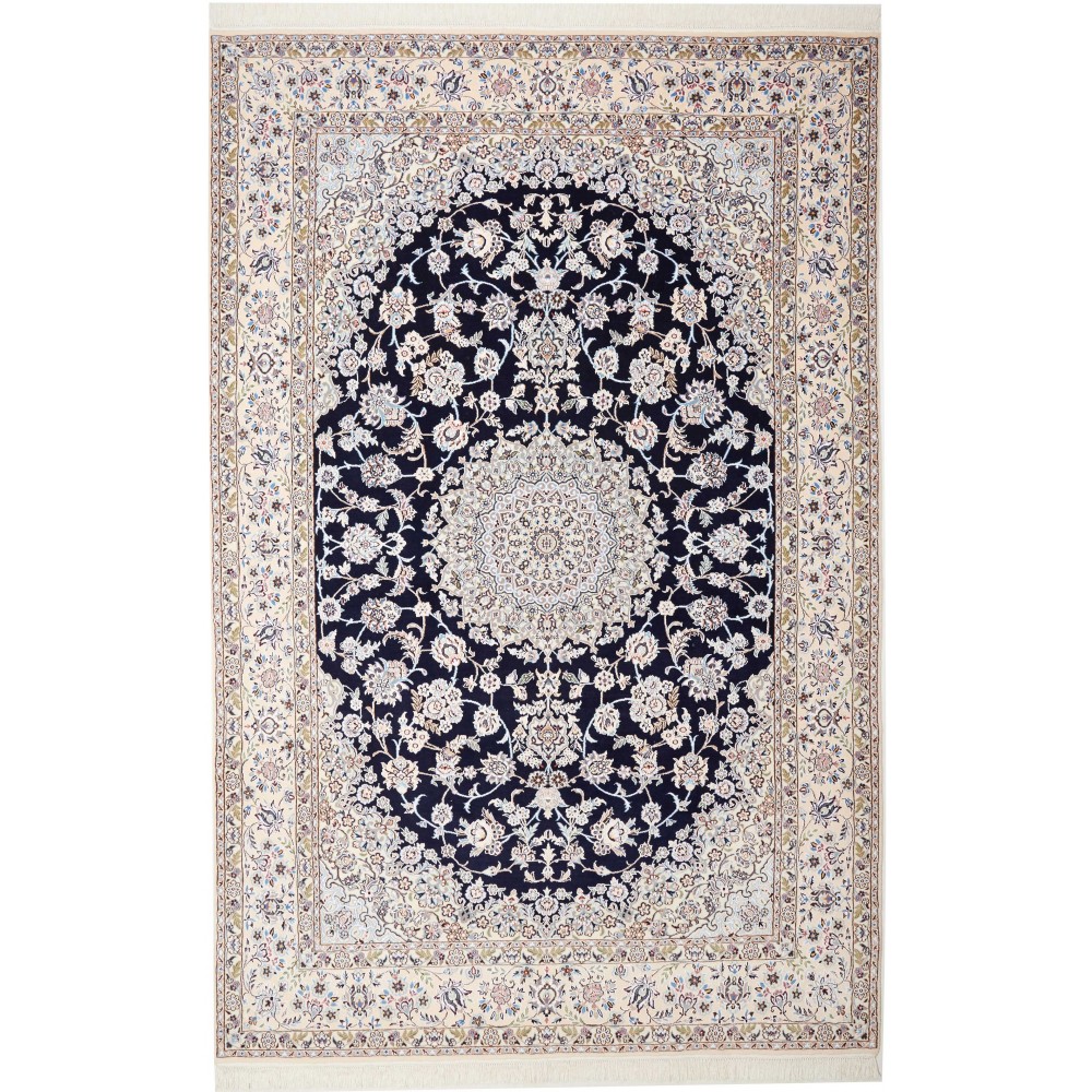 Tappeto Nain 9La Persia bianco grigio 200x312 Tappeto Nain 9La Persia bianco grigio 200x312