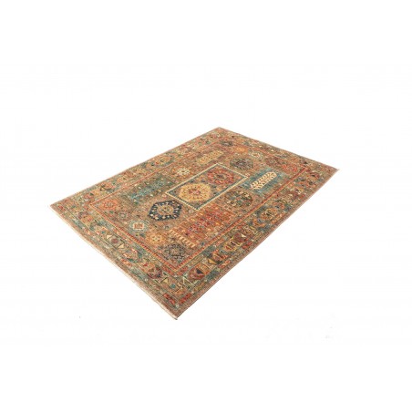 Tappeto Tribal Pakistan bianco marrone 126x181