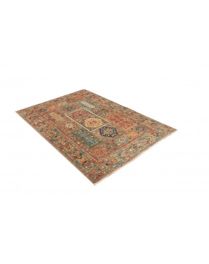 Tappeto Tribal Pakistan bianco marrone 126x181