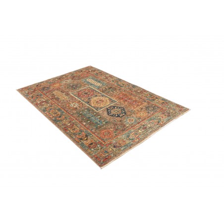 Tappeto Tribal Pakistan bianco marrone 126x181