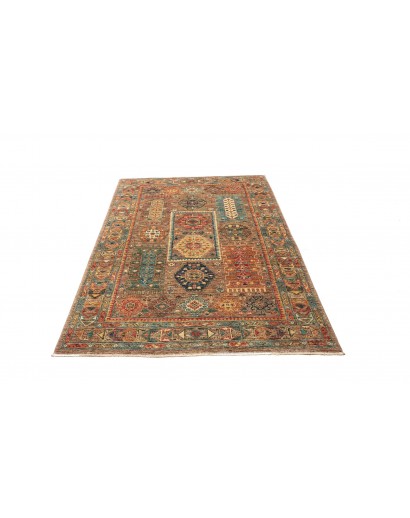 Tappeto Tribal Pakistan bianco marrone 126x181