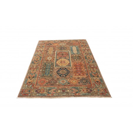 Tappeto Tribal Pakistan bianco marrone 126x181