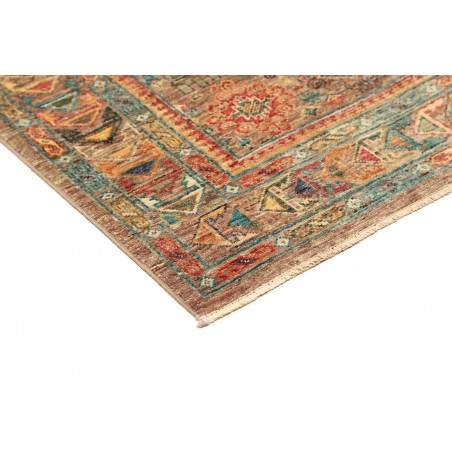 Tappeto Tribal Pakistan bianco marrone 126x181