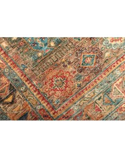 Tappeto Tribal Pakistan bianco marrone 126x181
