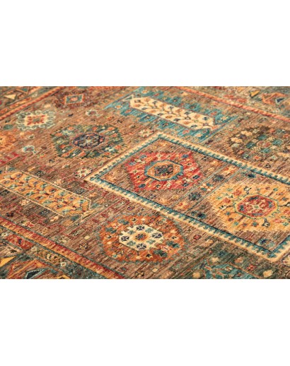 Tappeto Tribal Pakistan bianco marrone 126x181