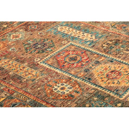 Tappeto Tribal Pakistan bianco marrone 126x181