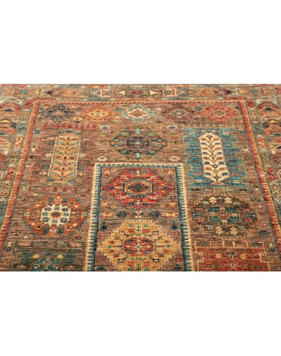 Tappeto Tribal Pakistan bianco marrone 126x181