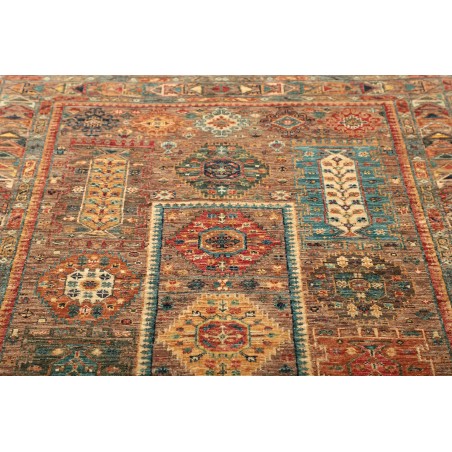 Tappeto Tribal Pakistan bianco marrone 126x181