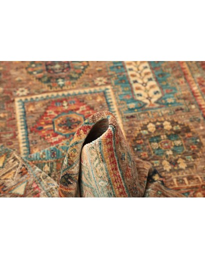 Tappeto Tribal Pakistan bianco marrone 126x181