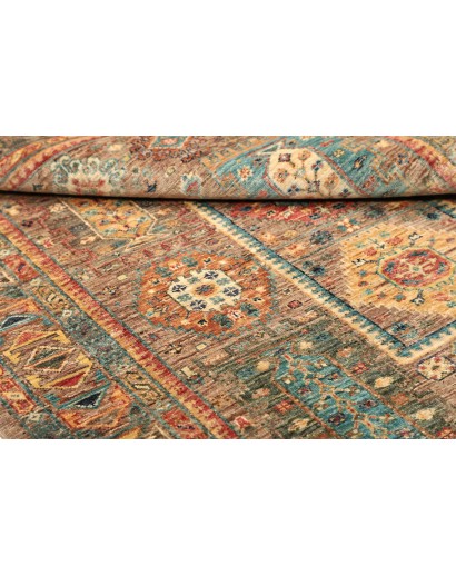 Tappeto Tribal Pakistan bianco marrone 126x181