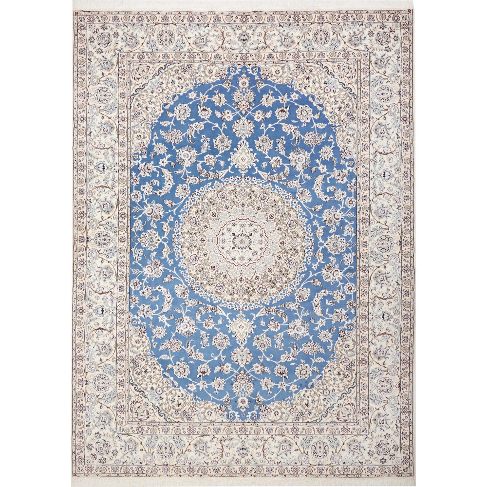 Tappeto Nain 9La Persia bianco grigio 253x347 Tappeto Nain 9La Persia bianco grigio 253x347
