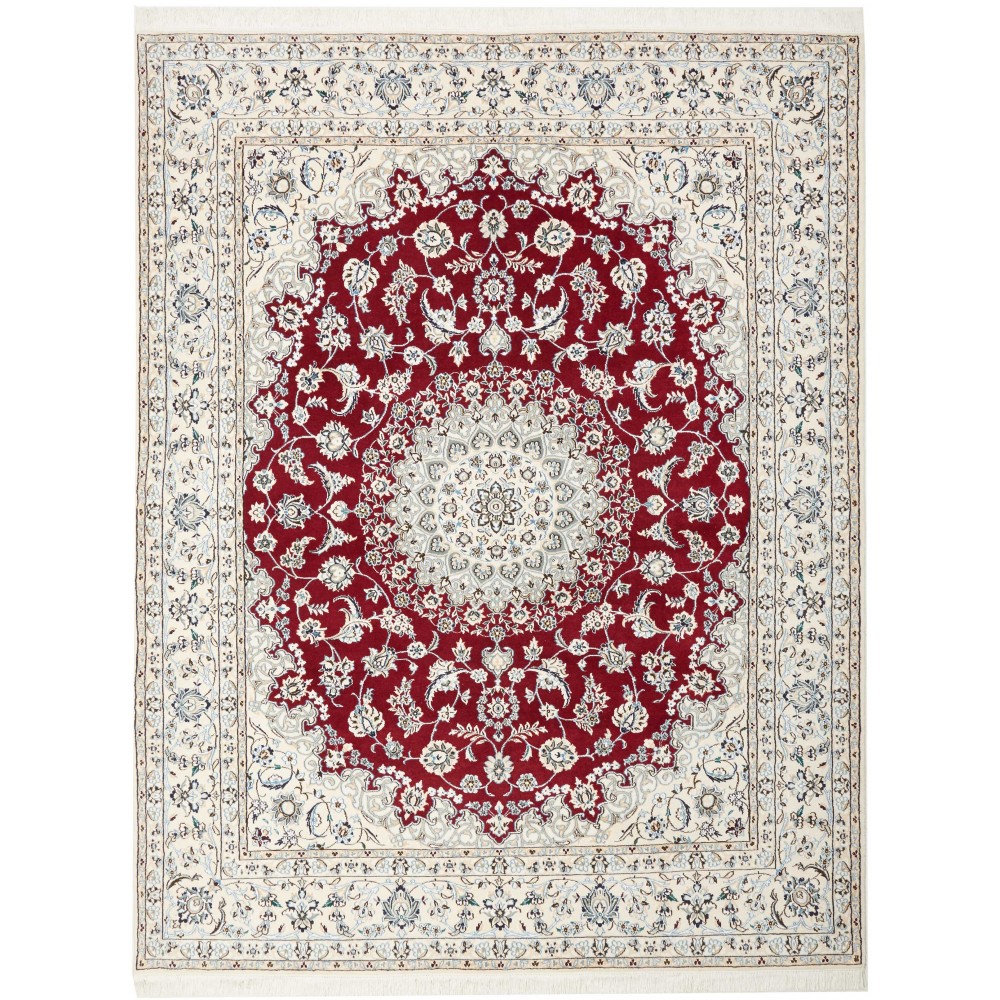 Tappeto Nain 9La Persia bianco grigio 207x262 Tappeto Nain 9La Persia bianco grigio 207x262