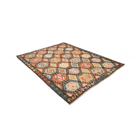Tappeto Kilim Afghanistan marrone verde 178x226