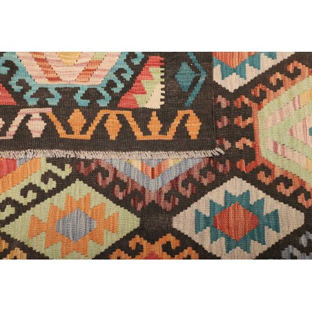 Tappeto Kilim Afghanistan marrone verde 178x226