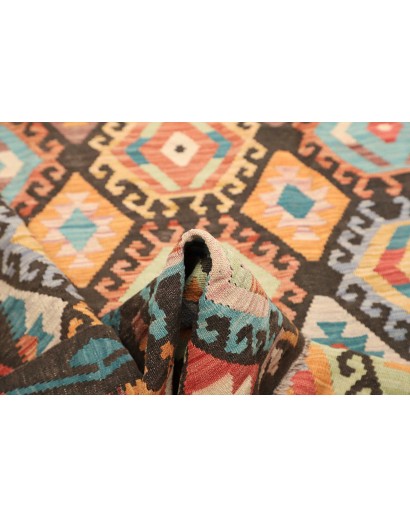 Tappeto Kilim Afghanistan marrone verde 178x226