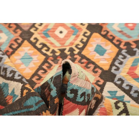 Tappeto Kilim Afghanistan marrone verde 178x226