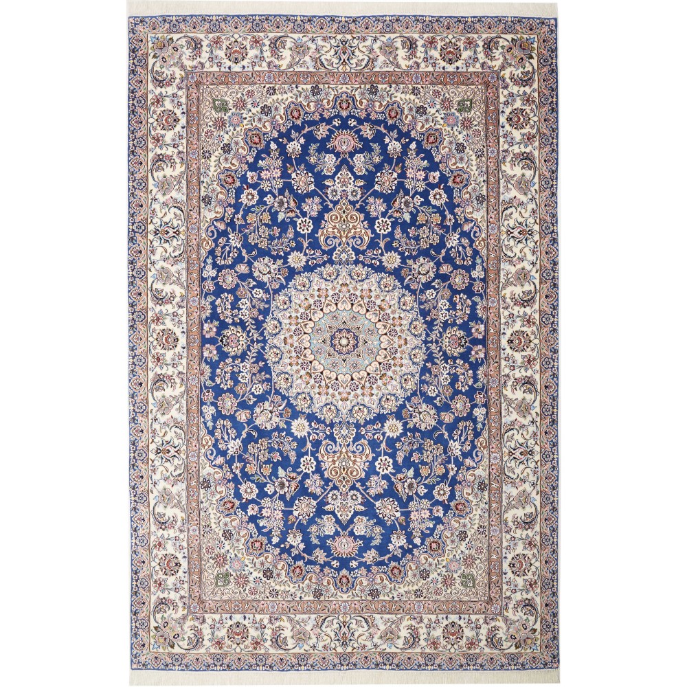 Tappeto Nain 9La Persia beige azzurro 200x309 Tappeto Nain 9La Persia beige azzurro 200x309