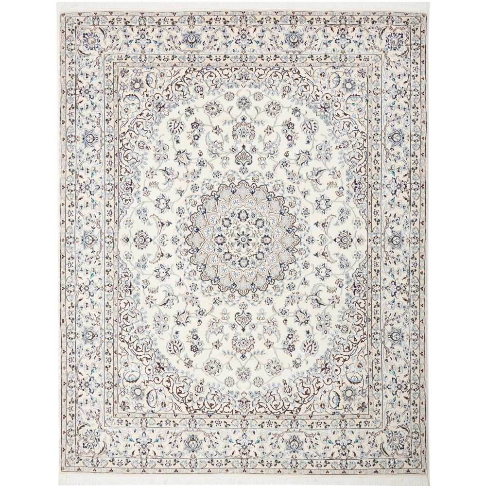Tappeto Nain 9La Persia bianco grigio 206x257 Tappeto Nain 9La Persia bianco grigio 206x257