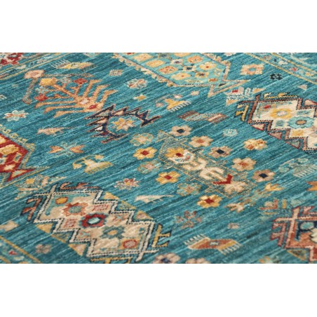 Tappeto Tribal Pakistan azzurro marrone 96x137