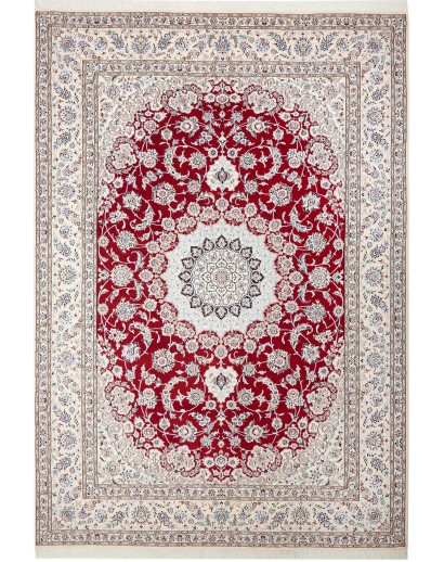 Tappeto Nain 9La Persia bianco grigio 250x358