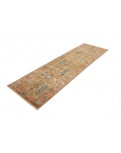 Tappeto Tribal Pakistan arancione grigio 80x242