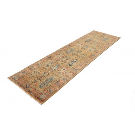 Tappeto Tribal Pakistan arancione grigio 80x242
