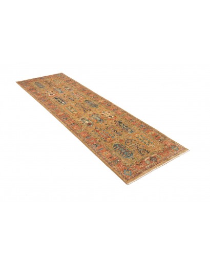 Tappeto Tribal Pakistan arancione grigio 80x242