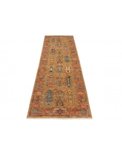 Tappeto Tribal Pakistan arancione grigio 80x242