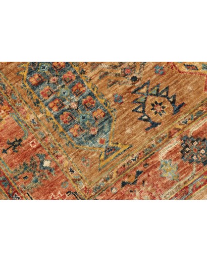 Tappeto Tribal Pakistan arancione grigio 80x242