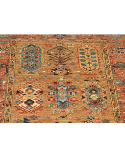 Tappeto Tribal Pakistan arancione grigio 80x242