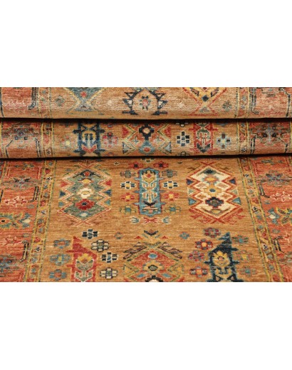 Tappeto Tribal Pakistan arancione grigio 80x242