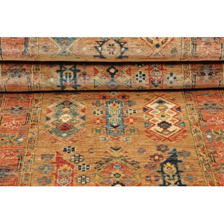 Tappeto Tribal Pakistan arancione grigio 80x242