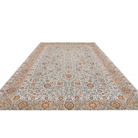 Tappeto Kashan Persia beige azzurro 272x388