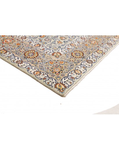 Tappeto Kashan Persia beige azzurro 272x388