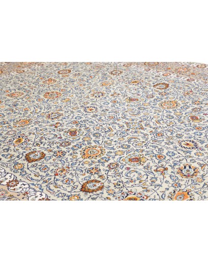 Tappeto Kashan Persia beige azzurro 272x388