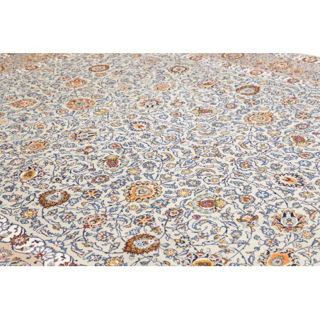 Tappeto Kashan Persia beige azzurro 272x388