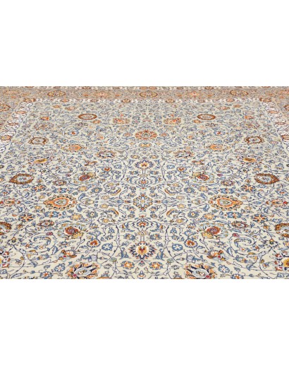 Tappeto Kashan Persia beige azzurro 272x388